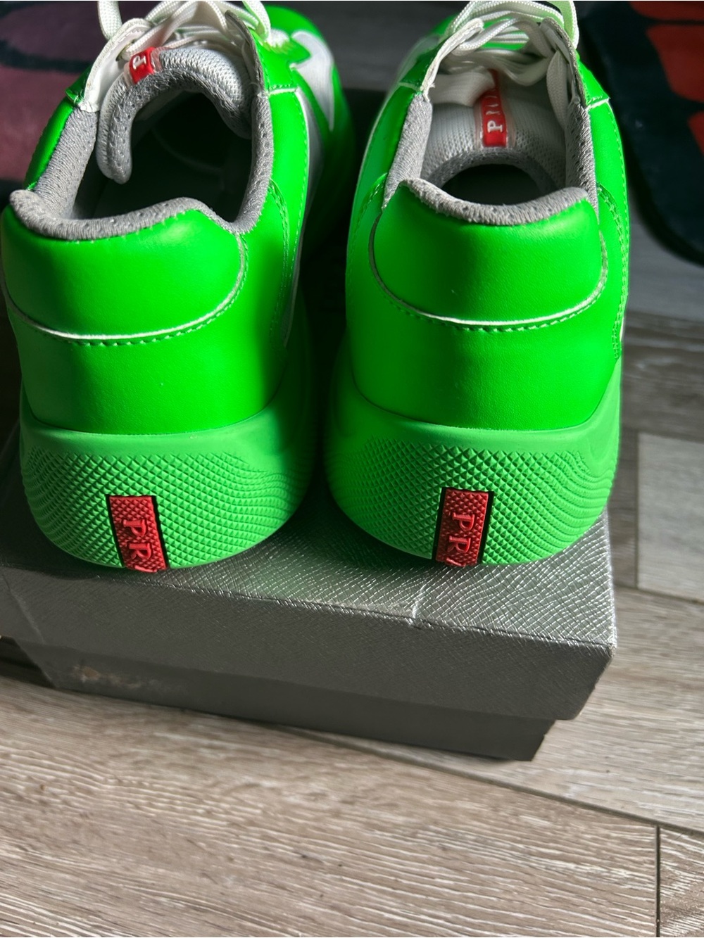 Men's Neon Green Athletic Sneakers - Picture 5 of 6